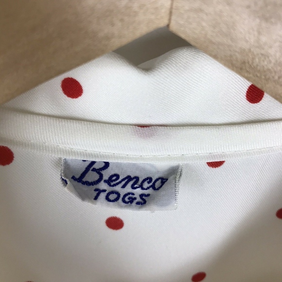 VTG 1960s Girls Benco Togs Polka Dot Pleated Dress - Picture 5 of 6